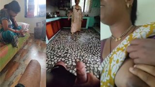 House Owner Son Masturbating – Infront Of Maid Aunty Show